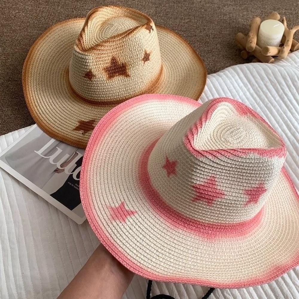 Cowboy Hat Straw - Fashion Breathable Westren Cowboy Hat Wide