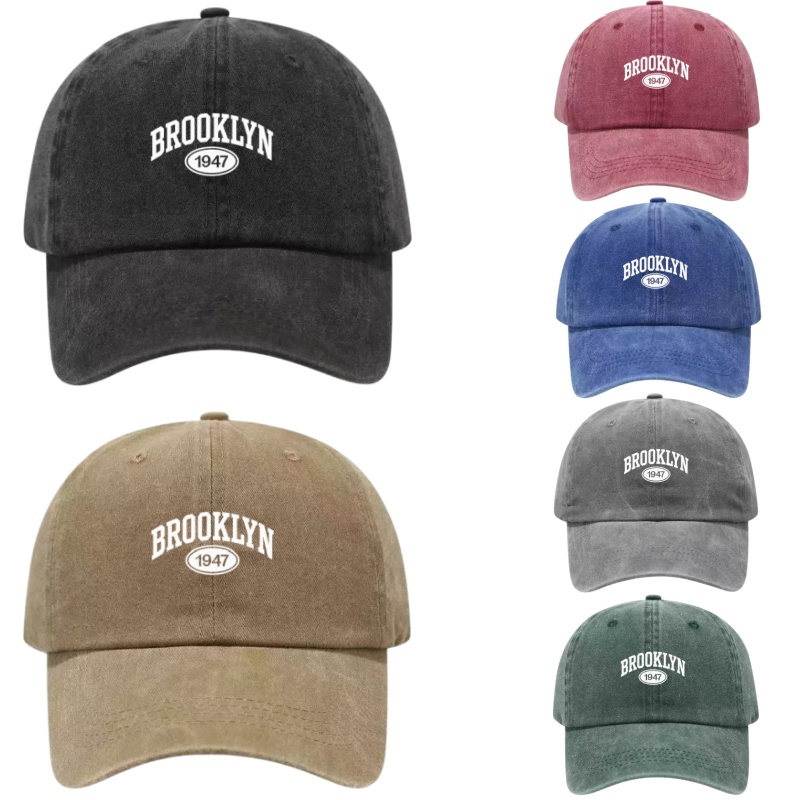 Golf Cap Dad - Brooklyn 1947 Printed Washed Cotton Adjustable