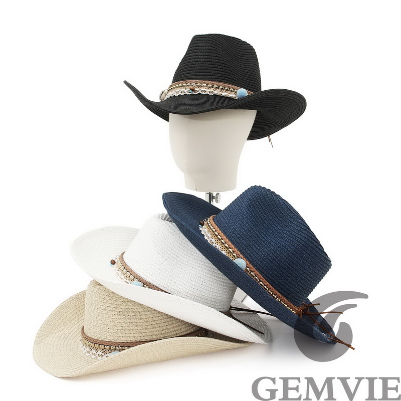 GEMVIE 4 Color Retro Outdoor S - огляд і ціна Cowboy Hat Straw