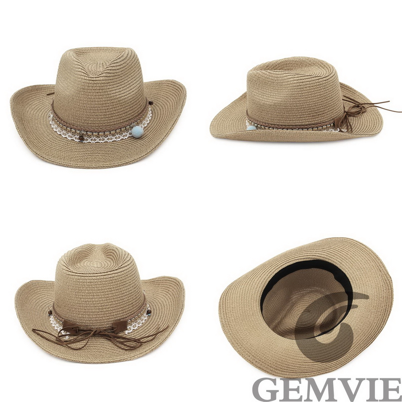 GEMVIE 4 Color Retro Outdoor S - огляд і ціна Cowboy Hat Straw