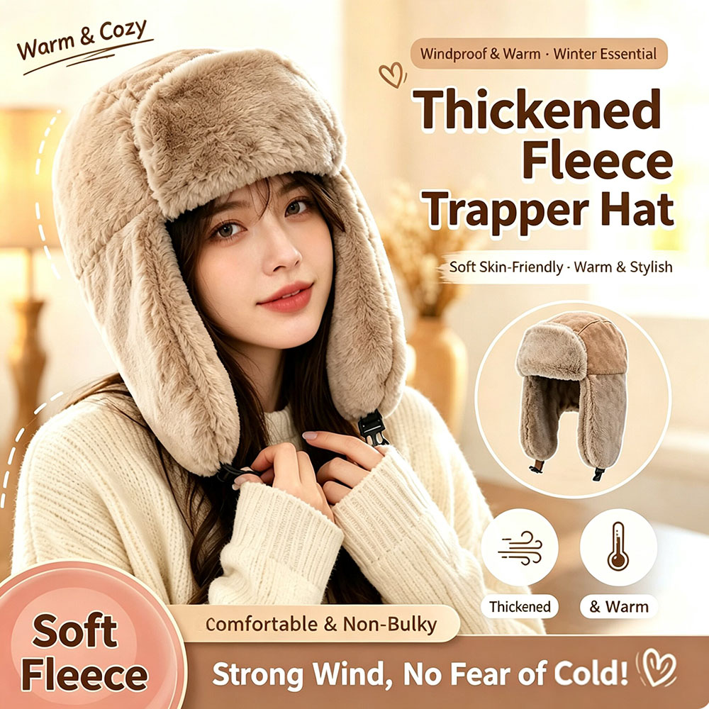 Unisex Thick Plush Trapper Hat - огляд і ціна Trapper Hat Ear Flap