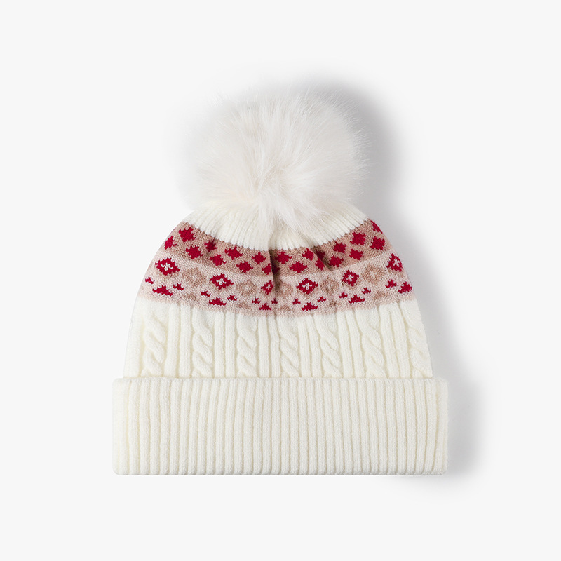 Double Lined Fair Isle Cable K - огляд і ціна Beanie Cuffed Knit