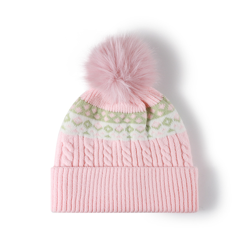 Double Lined Fair Isle Cable K - огляд і ціна Beanie Cuffed Knit