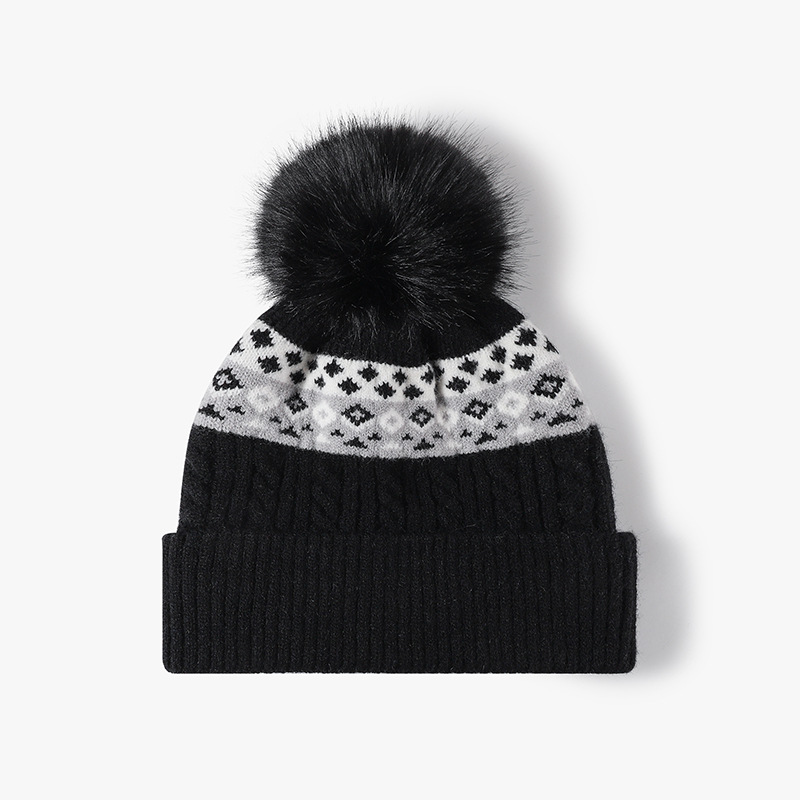 Double Lined Fair Isle Cable K - огляд і ціна Beanie Cuffed Knit
