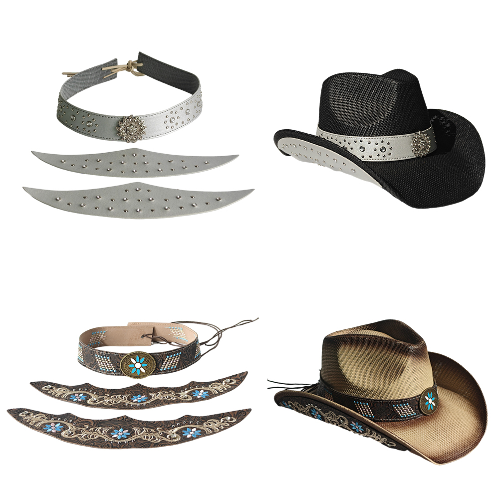 Cowboy Hat Three-piece Set Acc - огляд і ціна Cowboy Hat Straw