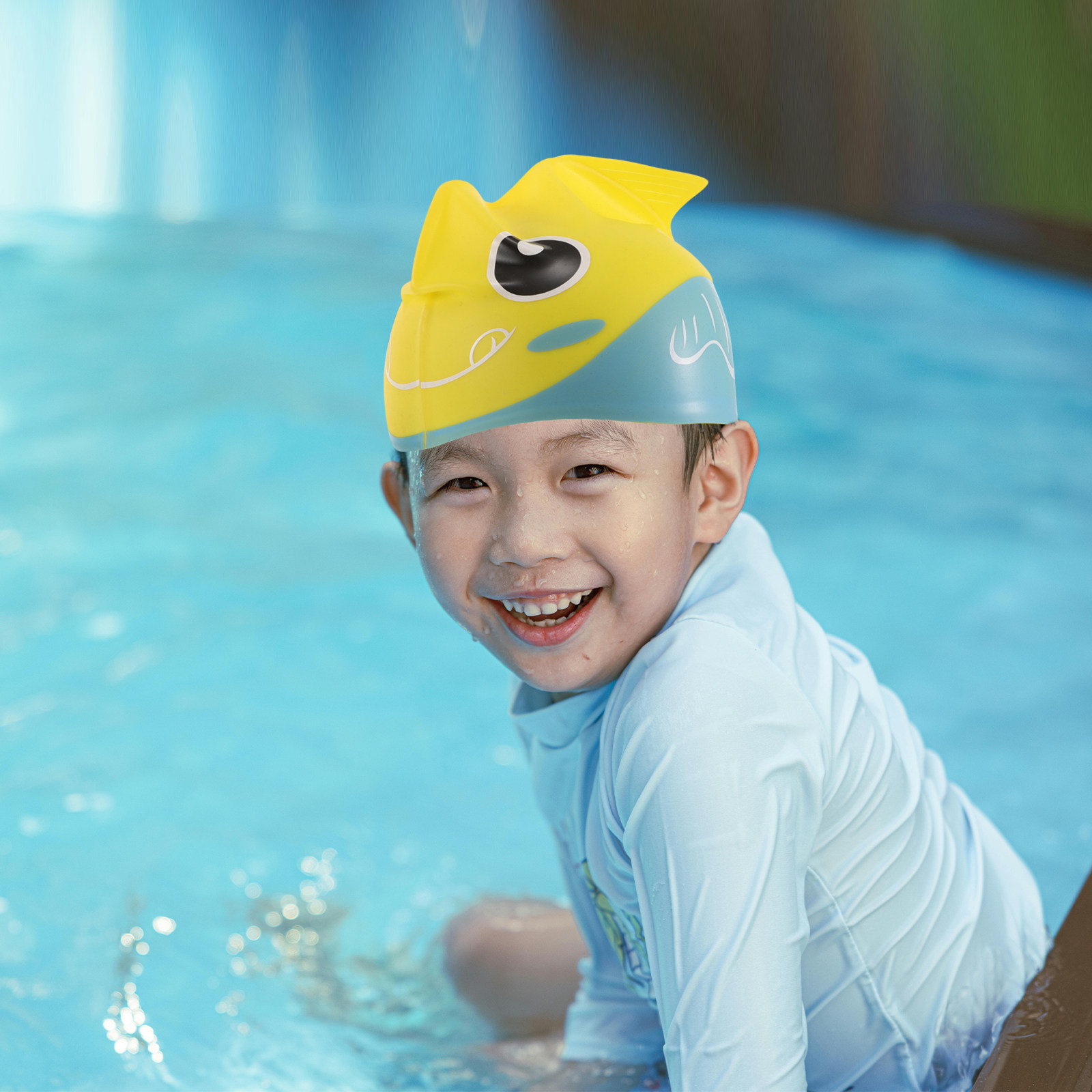 Silicone Swim Cap Cartoon Fish - огляд і ціна Swim Hat Silicone