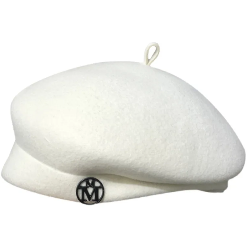 White Wool Beret for Women - C - огляд і ціна Beret French Wool
