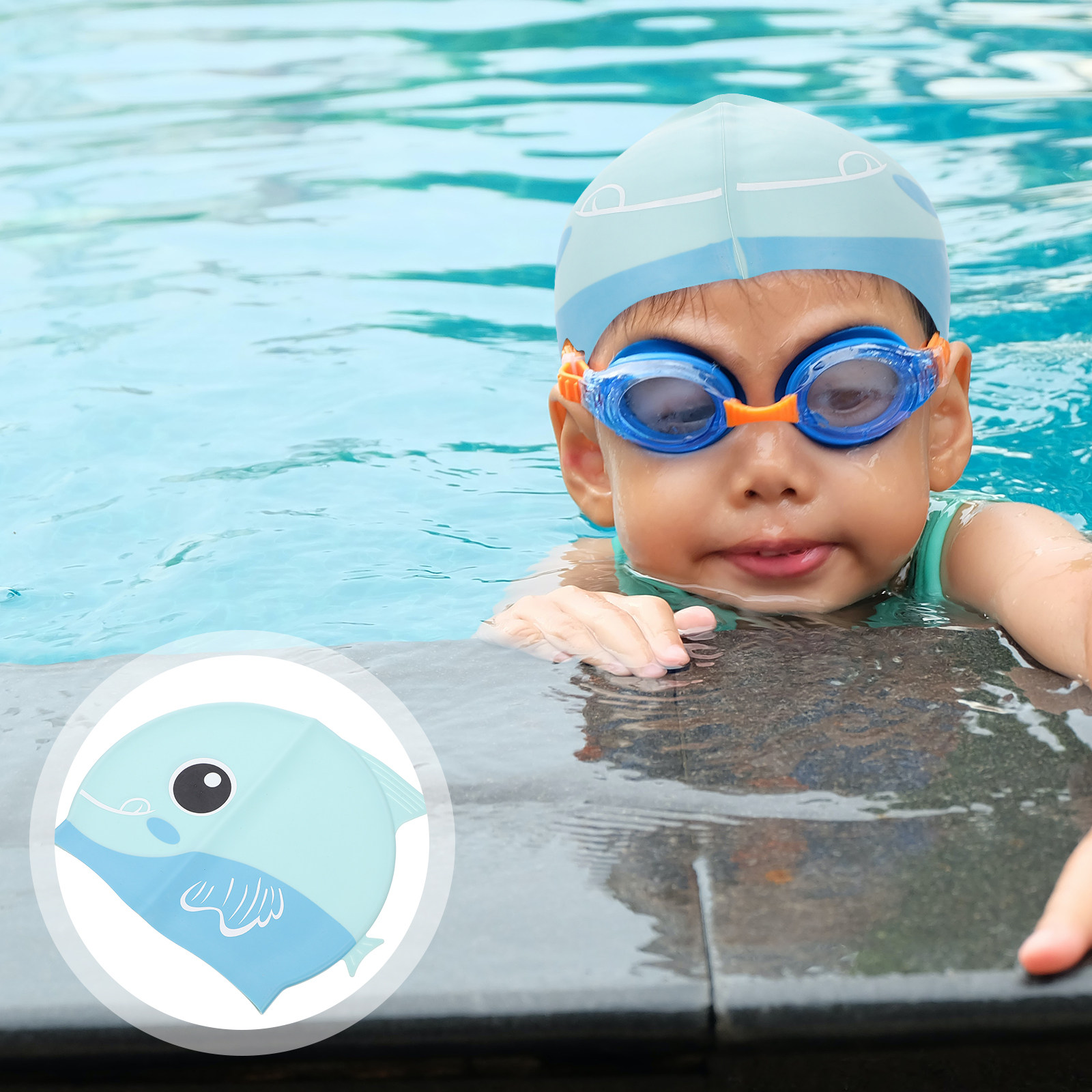 Kids Silicone Swim Cap with Ex - огляд і ціна Swim Hat Silicone