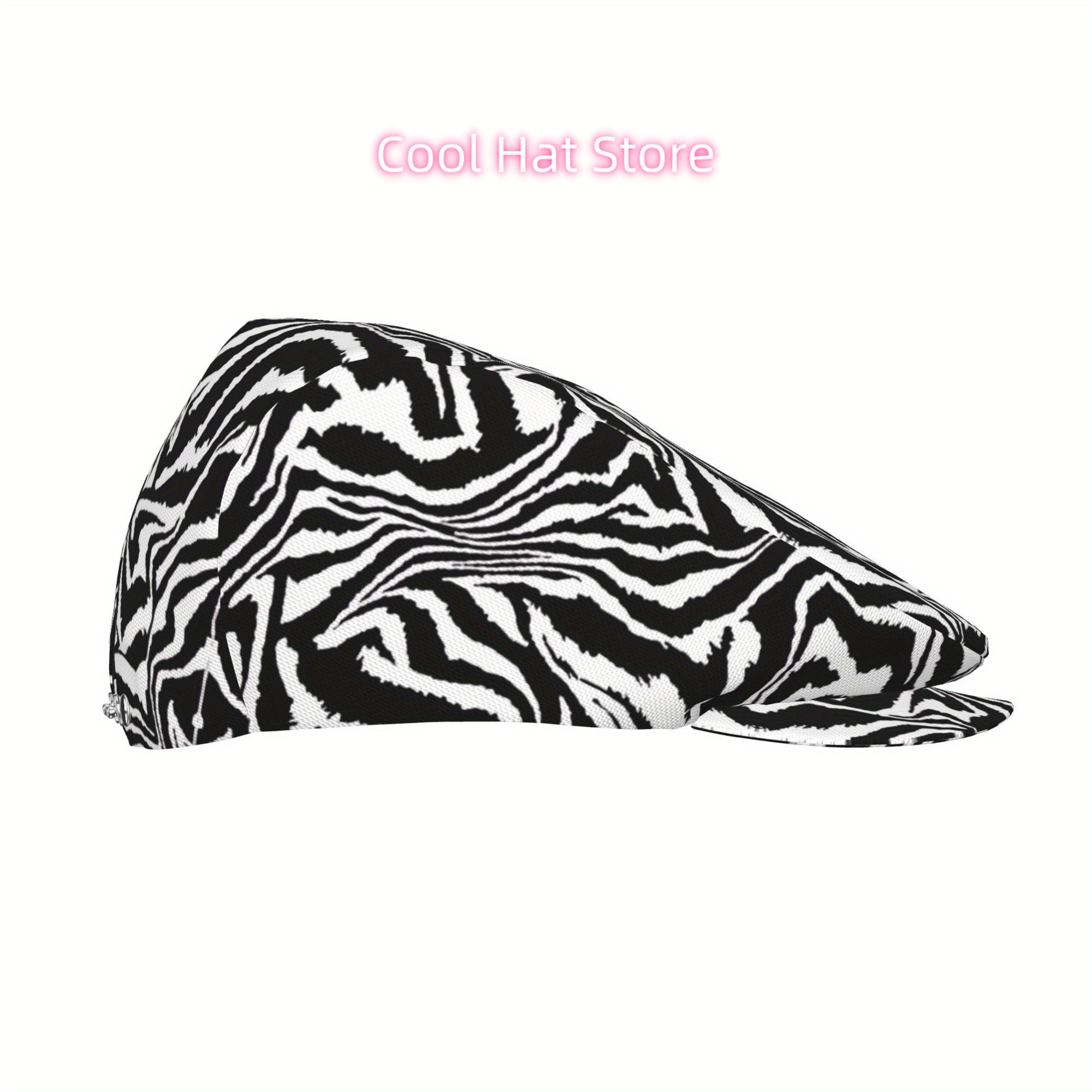 1pc Zebra Stripe Cap for Men & - огляд і ціна Newsboy Cap Ivy